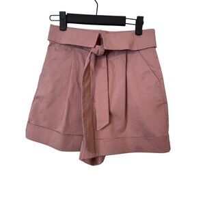 2/$30 ZARA XS Pink/Mauve High-Waisted Shorts Belted Waist & Pockets